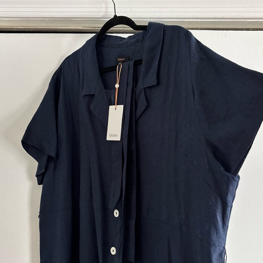 NWT Quince linen button-down dress